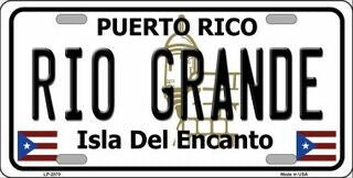 RIO GRANDE Puerto Rico Background Metal License Plate Sign Novelty Vanity Craft Supply