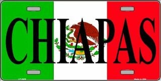 CHIAPAS Mexico Background Metal License Plate Sign Novelty Vanity Craft Supply