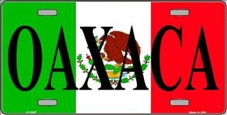 OAXACA Mexico Background Metal License Plate Sign Novelty Vanity