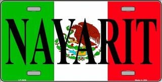 NAYARIT Mexico Background Metal License Plate Sign Novelty Vanity Craft Supply
