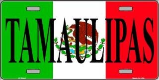 TAMAULIPAS Mexico Background Metal License Plate Sign Novelty Vanity Craft Supply