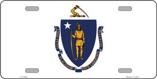 MASSACHUSETTS State Flag Metal License Plate Sign Novelty Vanity