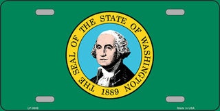 WASHINGTON State Flag Metal License Plate Sign Novelty Vanity Craft Supply