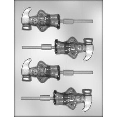 TOOL MAN Sucker Chocolate Candy Mold -- Carpenter Builder Hammer Construction Lolly Lollipop Craft Supply