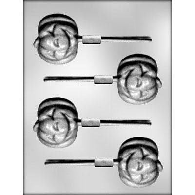 JACK O LANTERN Sucker Chocolate Candy Mold -- Pumpkin Halloween Scary Lolly Lollipop Craft Supply