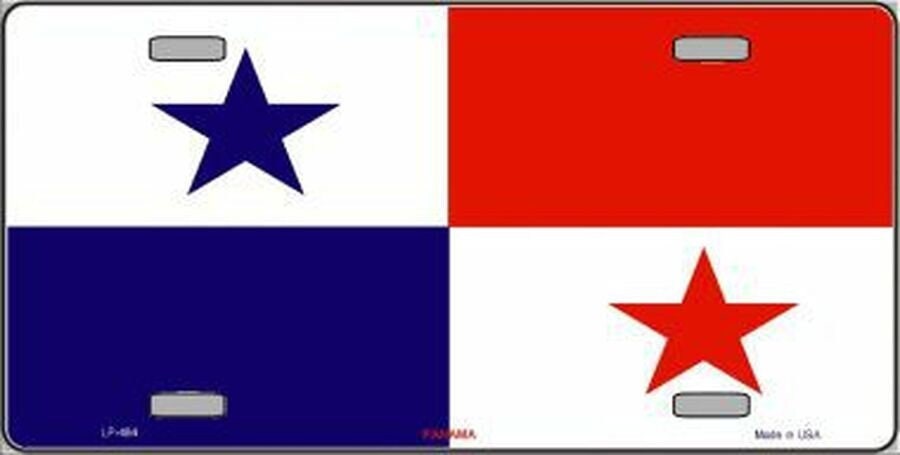 PANAMA Flag Metal License Plate Sign Novelty Vanity Panamanian Panamanians Craft Supply