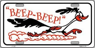 Beep Beep Roadrunner Metal License Plate Sign Novelty Vanity