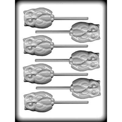 OWL Sucker Hard Candy Mold -- Owls Bird Animal Lolly Lollipop Craft Supply