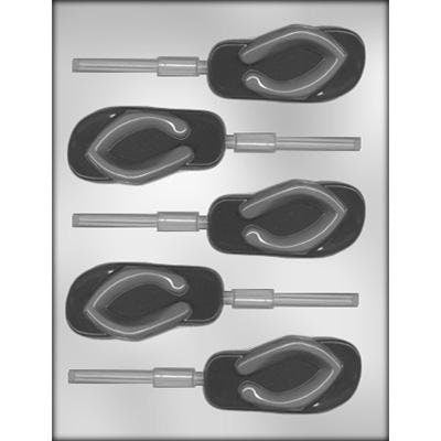 FLIP FLOP Sucker Chocolate Candy Mold -- Sandals Summer Beach Lolly Lollipop Craft Supply