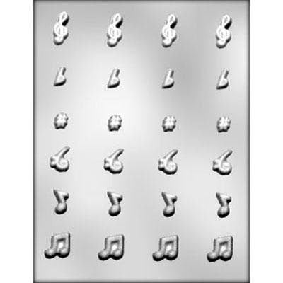 MUSIC NOTE Chocolate Candy Mold -- Bite Size Musical Music Notes Craft Supply
