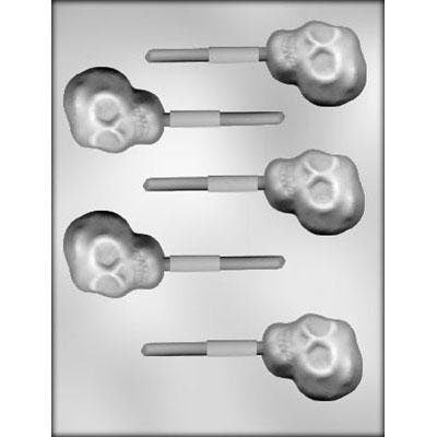 SKULL Sucker Chocolate Candy Mold -- Skeleton Bones Halloween Scary Lolly Lollipop Craft Supply
