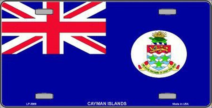 CAYMAN ISLANDS Flag Metal License Plate Sign Novelty Vanity Caymanian Caymanians Craft Supply