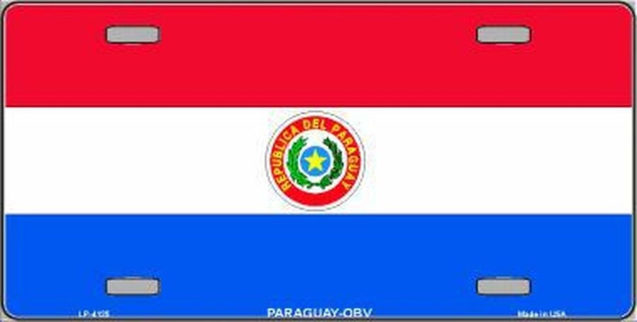 Paraguay-OBV Flag Metal License Plate Sign Novelty Vanity Craft Supply