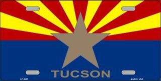 TUCSON ARIZONA State Flag Metal License Plate Sign Novelty Vanity