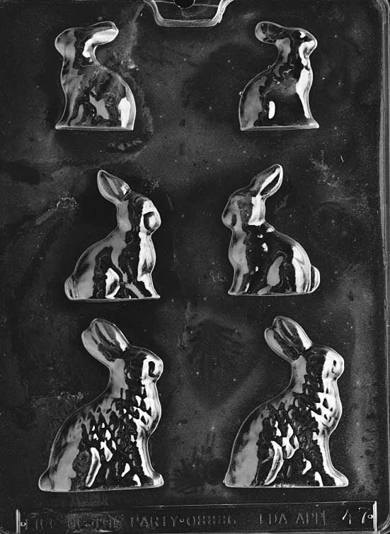 EASTER BUNNY ASSORTMENT Chocolate Candy Mold - Easter Bunnies Pieces Craft Supply