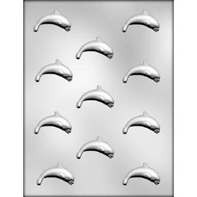 DOLPHINS Chocolate Candy Mold -- Bite Size Pieces Ocean Whales Dolphin Fish Craft Supply