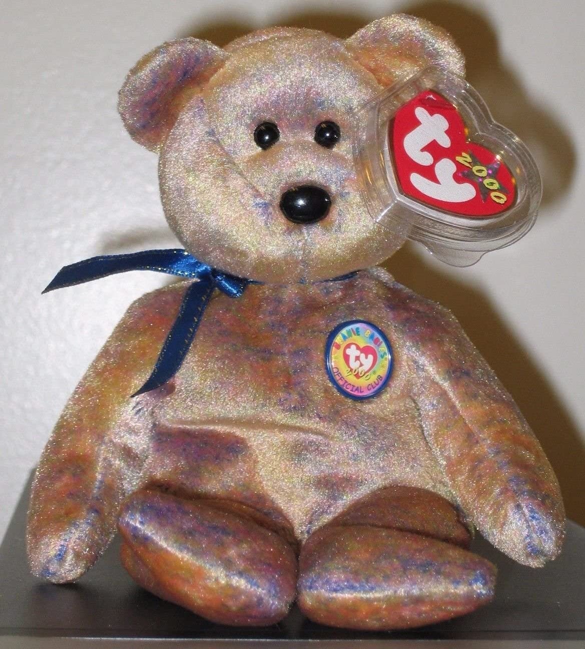 CLUBBY 3 the Platinum Bear Ty Beanie Baby Retired Beanbag Plush - New with Tags III Vintage 1990s