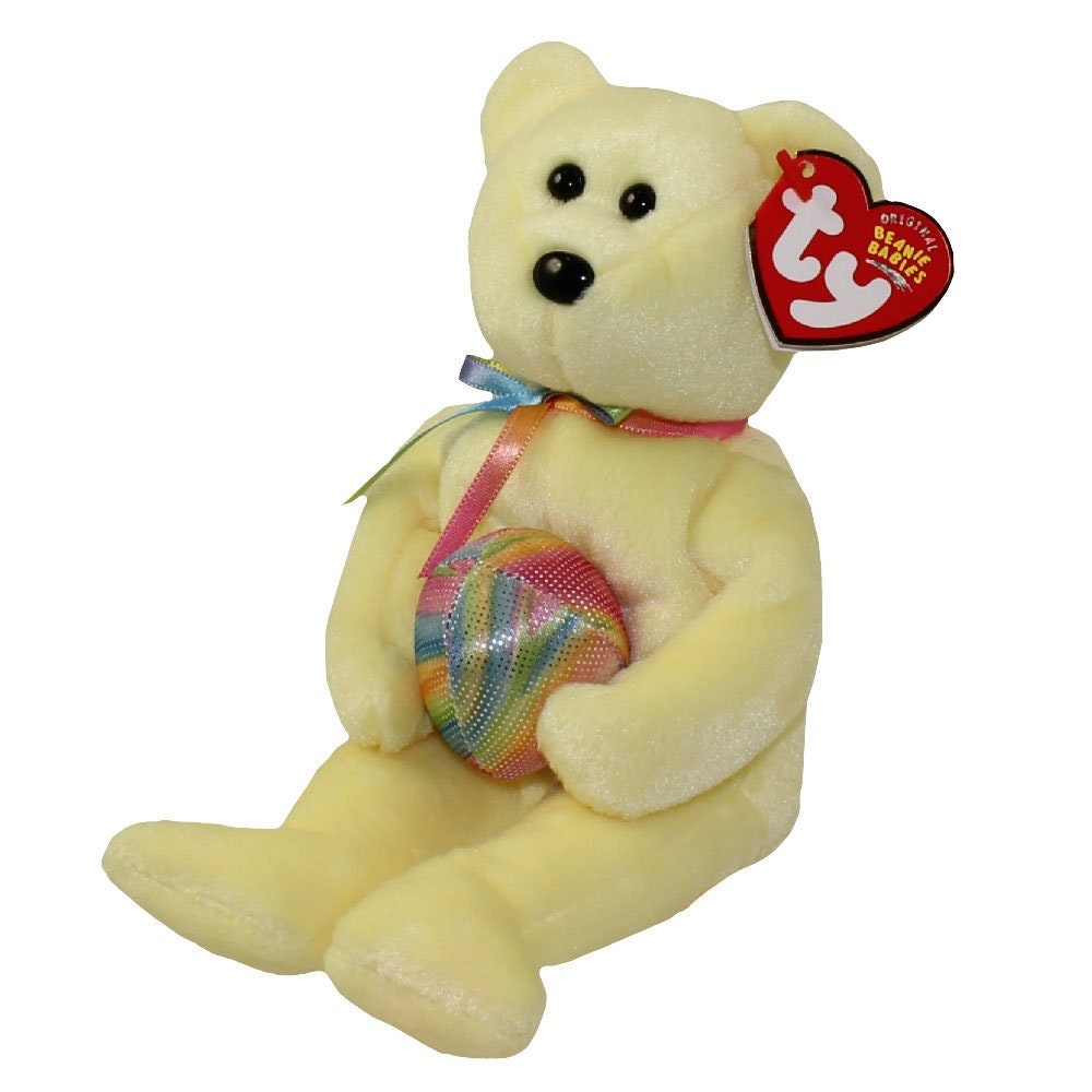 EGGBEART the Bear (Internet Exclusive) Ty Beanie Baby Beanbag Plush - New with Tags Vintage Retired Easter