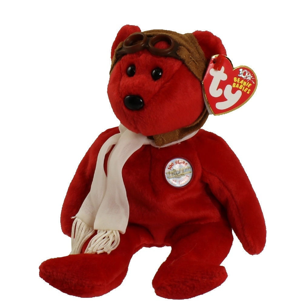 BEARON the Bear (RED) Ty Beanie Baby Beanbag Plush - New with Tags Vintage Retired