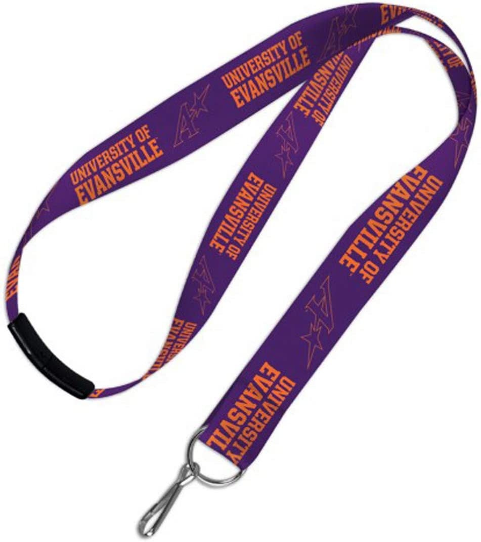 Officially Licensed UNIVERSITY OF EVANSVILLE Lanyard with Breakaway Clasp - Evansville Purple Aces Keychain Key Holder Craft Supply