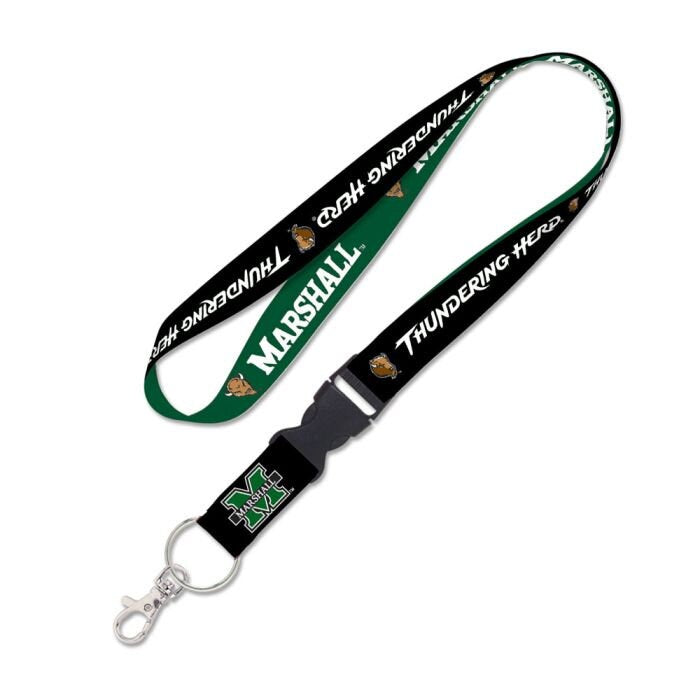 Officially Licensed MARSHALL THUNDERING HERD Lanyard W/Detachable Buckle - Marshall University Alumni Keychain Key Holder Craft Supply