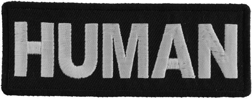 Human Patch - 4x1.5 inch - Motorcycle Embroidered Patch Appliqué Craft Supply