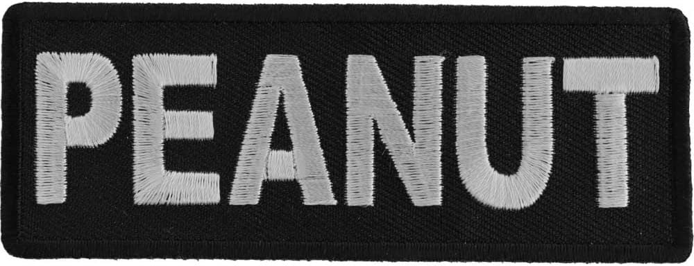 Peanut Patch - 4x1.5 inch - Motorcycle Embroidered Patch Appliqué Craft Supply