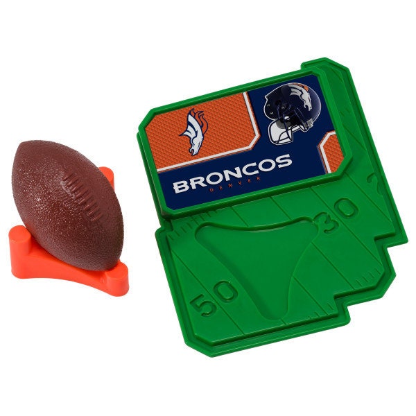 DENVER BRONCOS Cake Topper NFL Football Tee Field - Denver Broncos Football Cake Decoration Topper Decoset Birthday Craft Supply