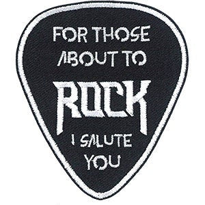 AC/DC I Salute You Patch - 2.7x3.2 Inch - Guitar Pick Embroidered Rock Band Patch Applique Craft Supply