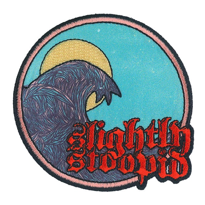 SLIGHTLY STOOPID Wave Crest Patch - 3.5x3.5 Inch - Embroidered Reggae Rock Band Patch Applique Craft Supply