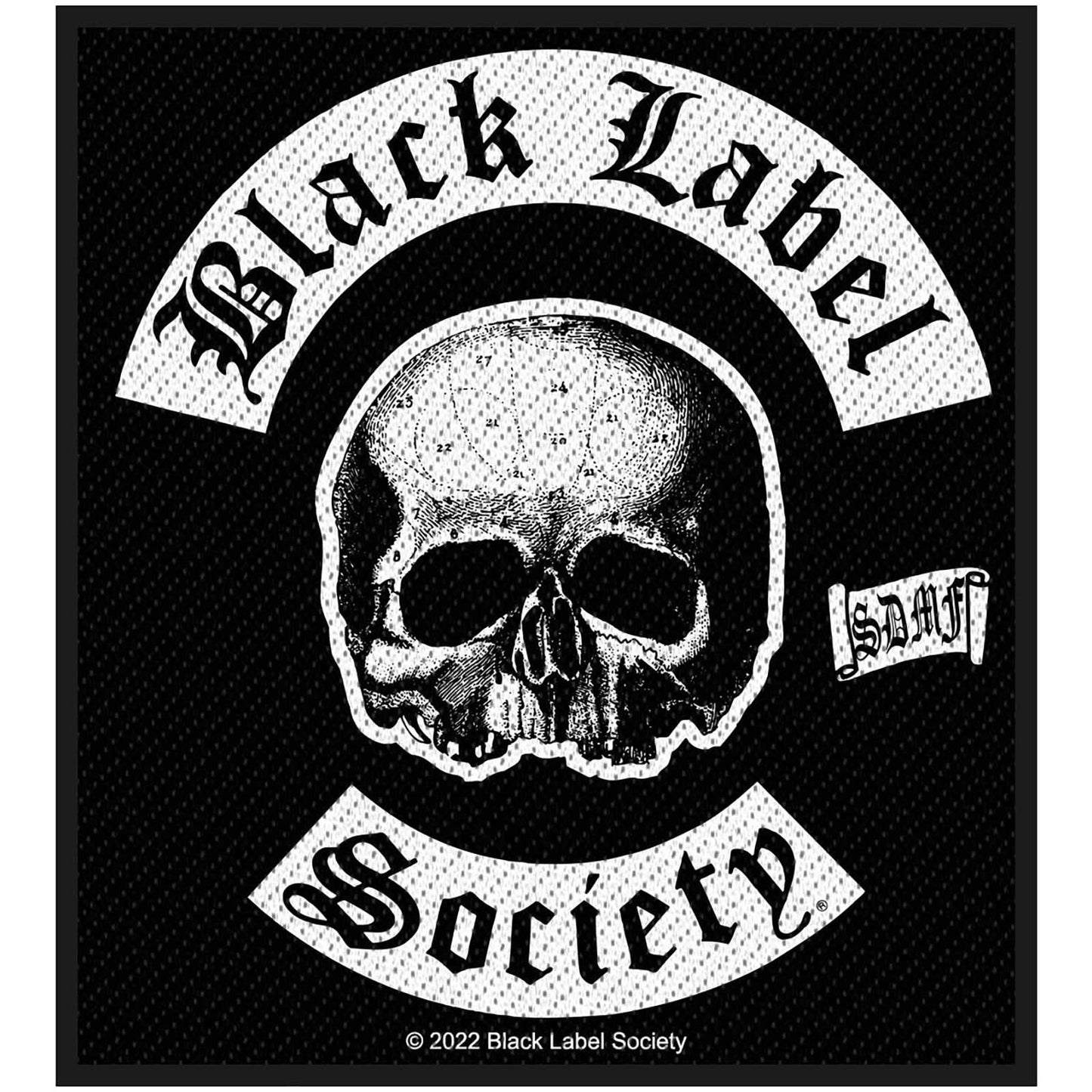 BLACK LABEL SOCIETY Logo Patch - Approx 4x4 Inch - Black Label Society Skull Embroidered Patch Applique Craft Supply - Officially Licensed