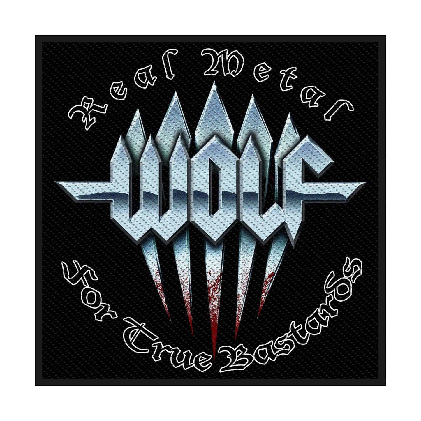 WOLF Patch - 3x4 Inch - Real Metal for True B@stards Metal Band Embroidered Patch Applique Craft Supply - Officially Licensed