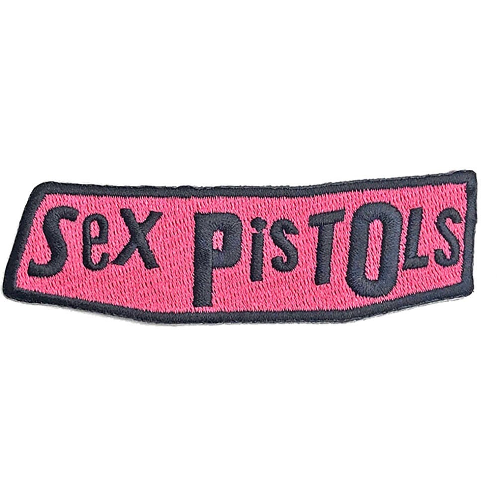 THE SEX PISTOLS Logo Patch - 4x1 Inch - Sex Pistols Band Logo Embroidered Patch Applique Craft Supply - Officially Licensed