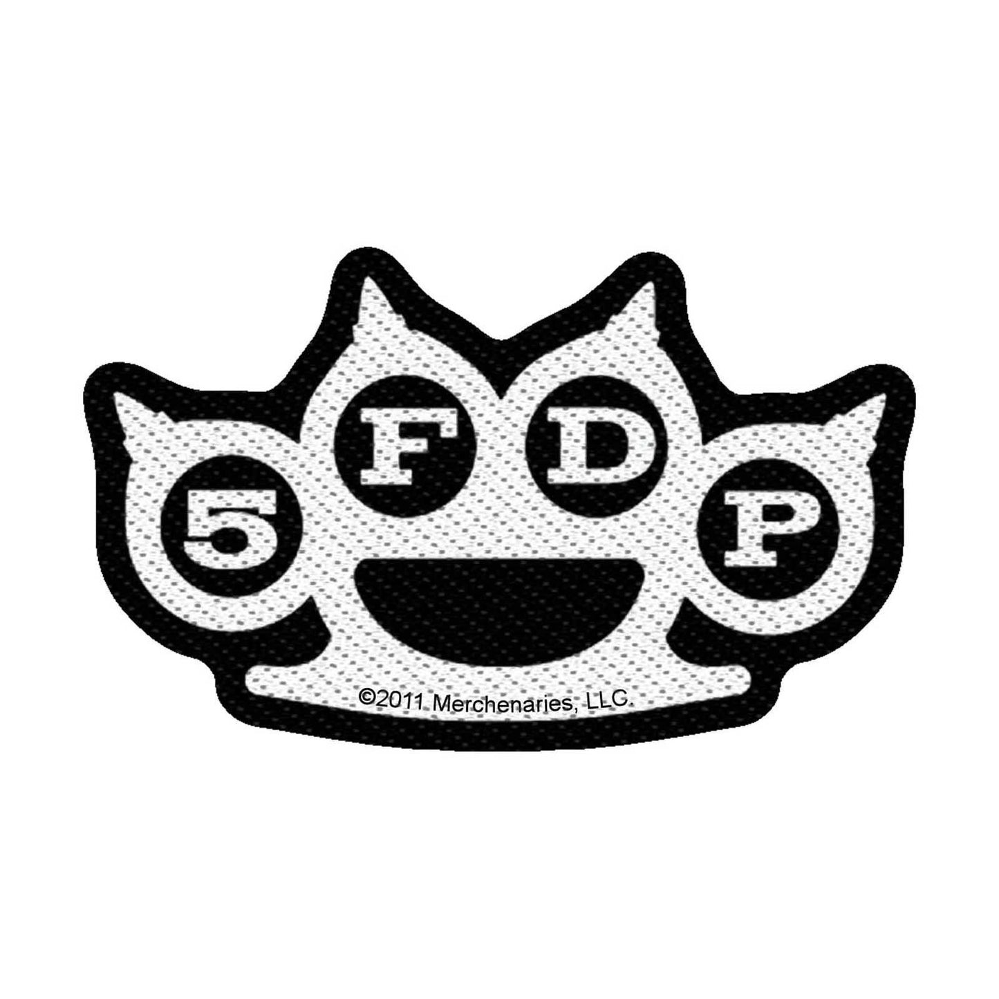 Five Finger Death Punch Patch - 4x2 Inch - 5FDP Knuckles FFDP Heavy Metal Band Embroidered Patch Applique - Officially Licensed