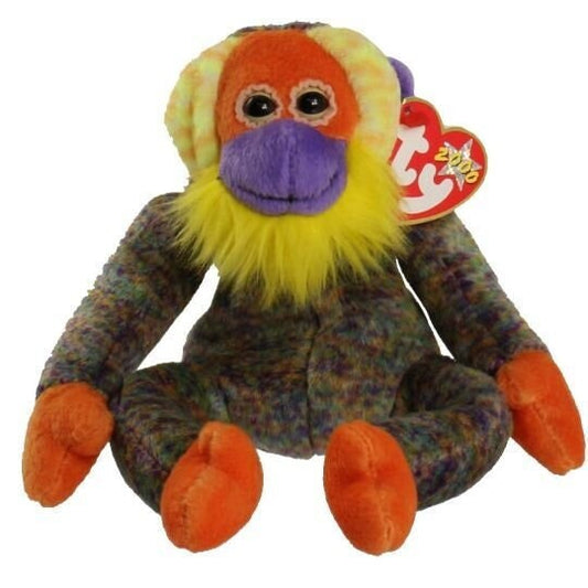 BANANAS The Orangutan Monkey Ty Beanie Baby Retired Beanbag Plush - New with Tags