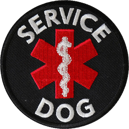 Service Dog Patch - 3x3 inch - Service Embroidered Patch Appliqué Craft Supply