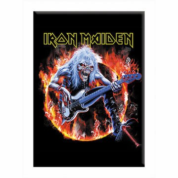 IRON MAIDEN Ring of Fire Magnet - 2.5x3.5 Inch - Magnet for Refrigerators and Lockers - Rock Band Craft Supply(Fridge Magnet)