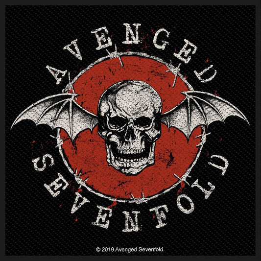 AVENGED SEVENFOLD Distressed Skull Patch - 4x4 Inch - Avenged Sevenfold Bat Embroidered Patch Applique Craft Supply - Officially Licensed