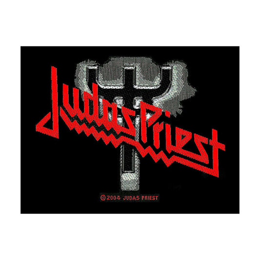 JUDAS PRIEST Fork Logo Patch - Approx 3x4 Inch - Judas Priest Heavy Metal Embroidered Patch Applique Craft Supply - Officially Licensed