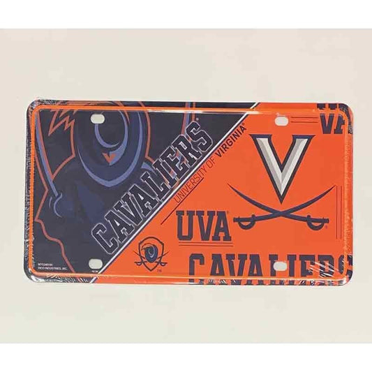 VIRGINIA CAVALIERS Deluxe Metal License Plate Sign Novelty Vanity Craft Supply
