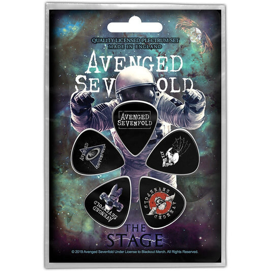 AVENGED SEVENFOLD Guitar Pick 5 Piece Set - Avenged Sevenfold The Stage Heavy Metal Band - Plectrum Set Craft Supply - Officially Licensed