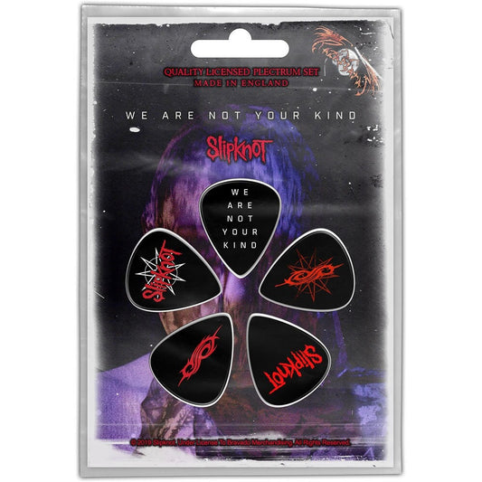 SLIPKNOT Guitar Pick 5 Piece Set - Slipknot We Are Not Your Kind Heavy Metal Band - Plectrum Set Craft Supply - Officially Licensed