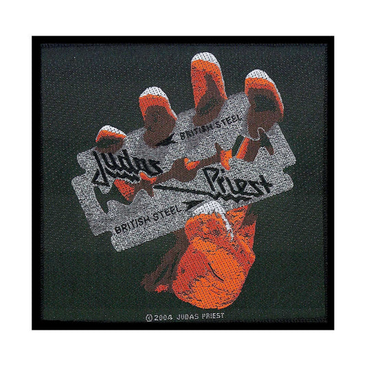 JUDAS PRIEST British Steel Patch - Approx 4x4 Inch - Judas Priest Heavy Metal Embroidered Patch Applique Craft Supply - Officially Licensed