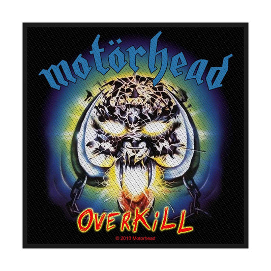 MOTORHEAD Patch - 4x4 Inch - Motorhead Overkill Rock Band Logo Embroidered Patch Applique Craft Supply - Officially Licensed