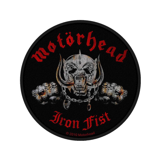 MOTORHEAD Patch - 3.75 Inch - Motorhead Iron Fist/Skull Rock Band Logo Embroidered Patch Applique Craft Supply - Officially Licensed