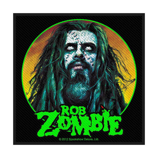 ROB ZOMBIE Face Patch - 4x4 Inch - Rob Zombie Face Patch Embroidered Patch Applique - Officially Licensed