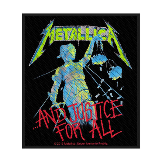 METALLICA Patch - 3.25x4 Inch - Metallica And Justice for All Album Heavy Metal Band Embroidered Patch Applique - Officially Licensed