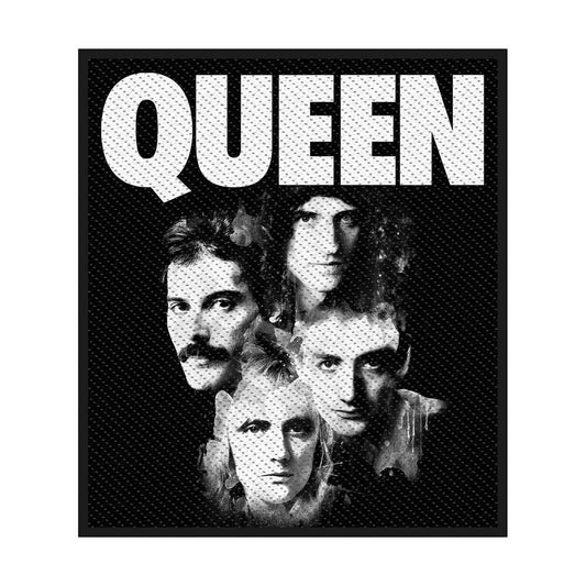 QUEEN Faces Portrait Patch - 4x3 Inch - British Rock Band Embroidered Patch Applique Craft Supply - Officially Licensed