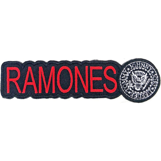 RAMONES Patch - 3.2 Inch - Ramones Punk Rock Band Logo & Seal Embroidered Patch Applique Craft Supply - Officially Licensed