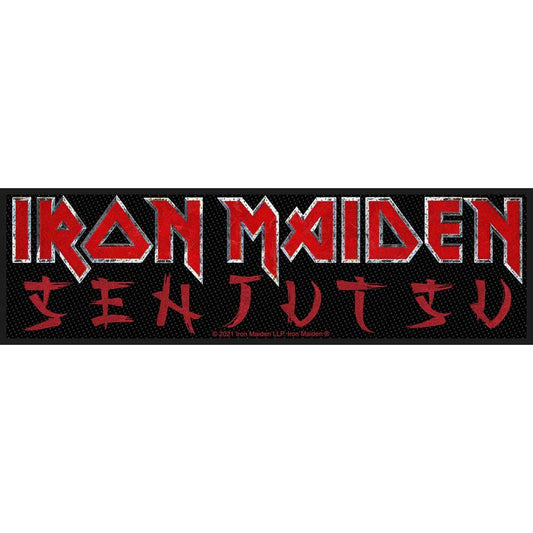 IRON MAIDEN Senjutsu Logo Patch - 6.75x2 Inch - Super Strip Heavy Metal Band Embroidered Patch Applique Craft Supply - Officially Licensed